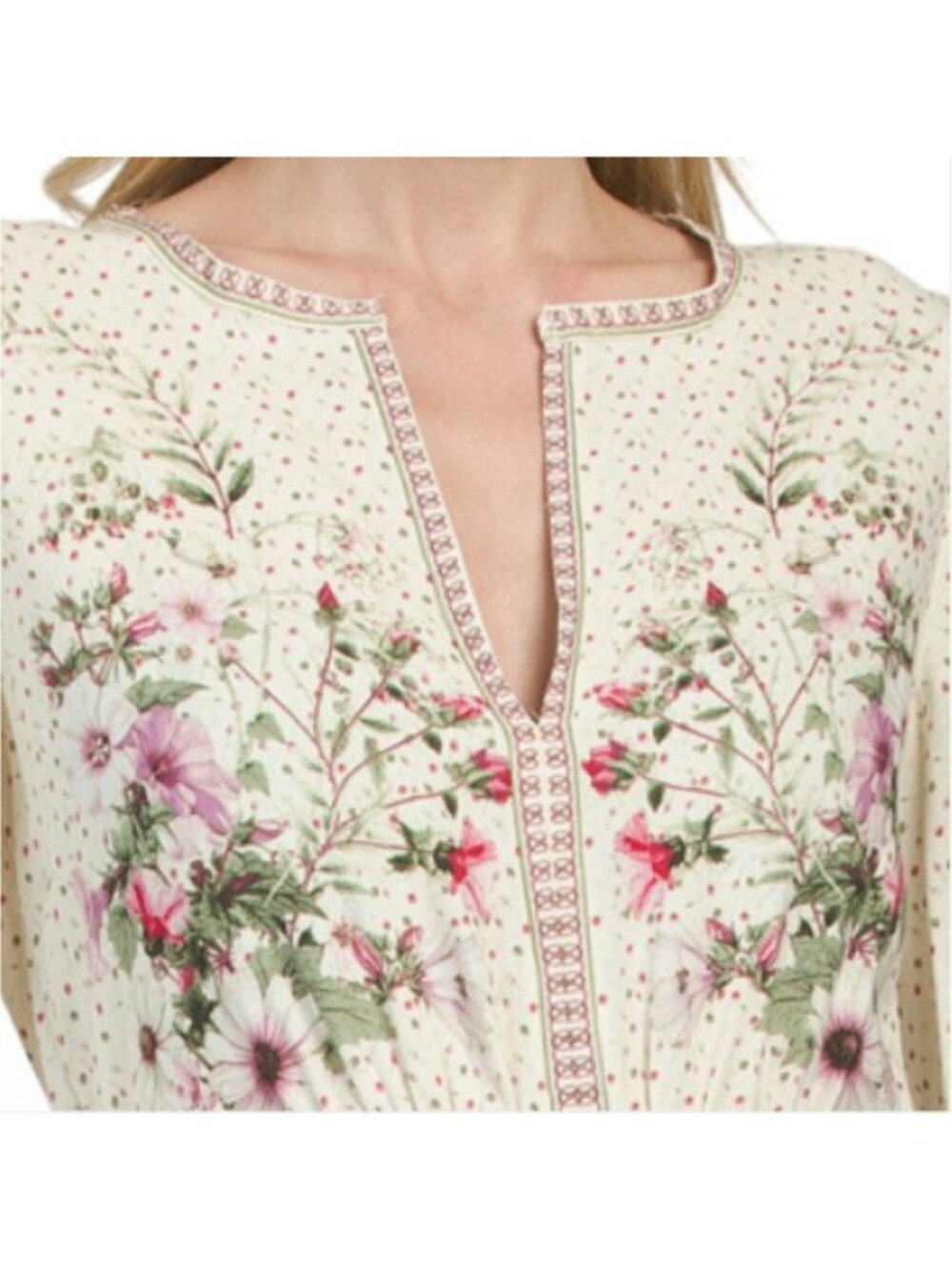 MAX STUDIO Puff Sleeve V-neck Maxi Dress - Picture 3 of 5